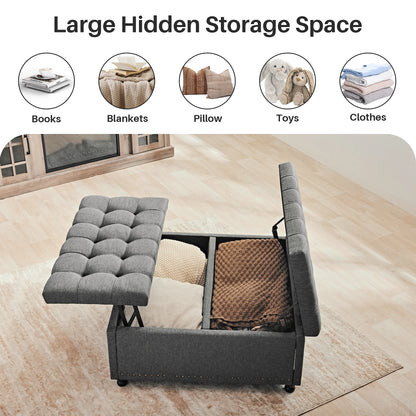 REDLIFE 35" Large Square Storage Ottoman