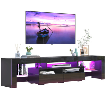 LED TV Stand for Living Room w/20 Colors Lights