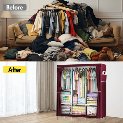 51-Inch Portable Closet Wardrobe