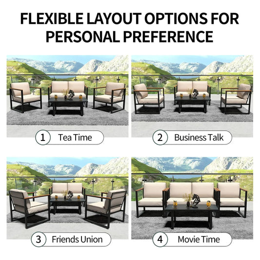 4-Piece Outdoor Patio Set