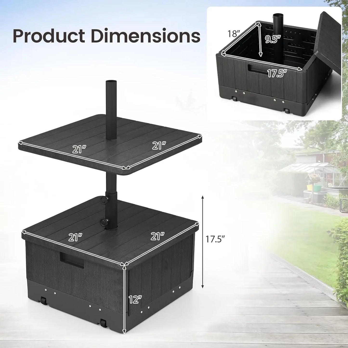 3-in-1 Patio Umbrella Base