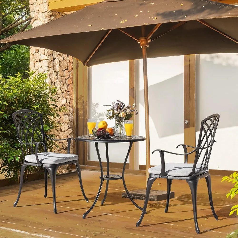 3-Piece Outdoor Cast Aluminum set