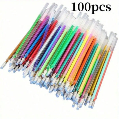 100Pcs/Set of Gel Pen Refills -  (Pens Not Included)
