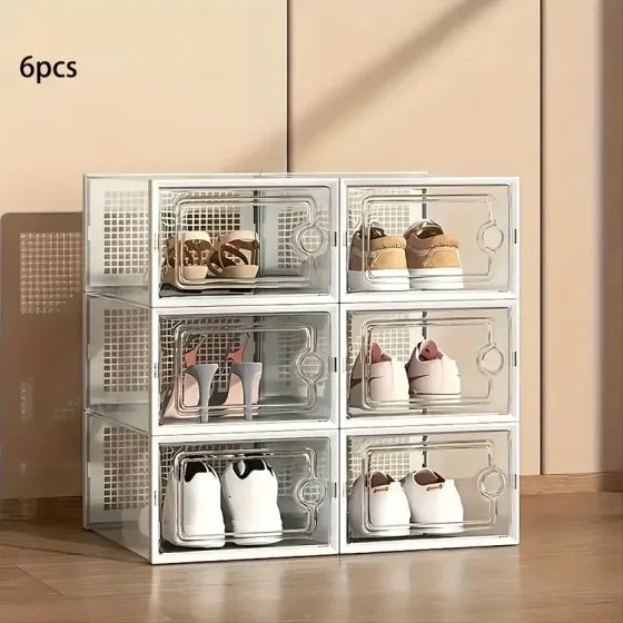 Stackable Shoe Storage Box 6/12 Pack