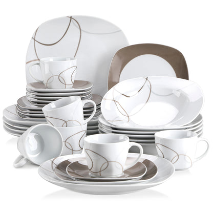 30-Piece Porcelain Ceramic Kitchen Set