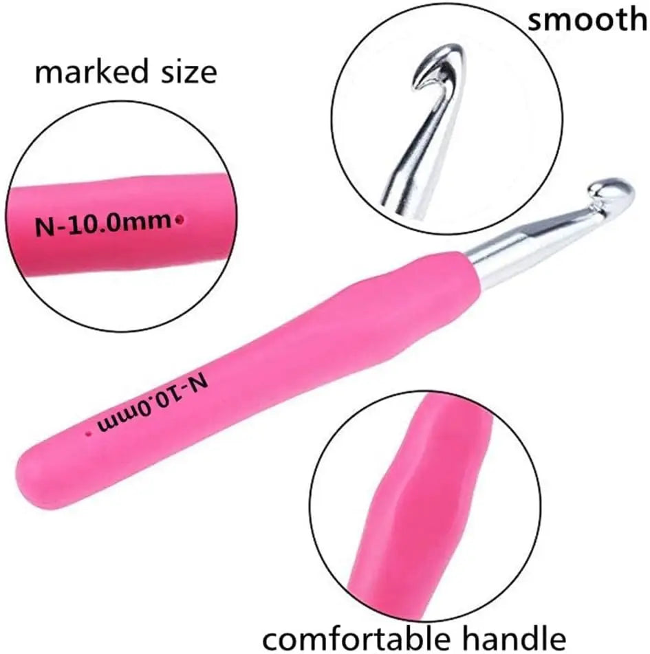 Large Ergonomic Crochet Hooks Set