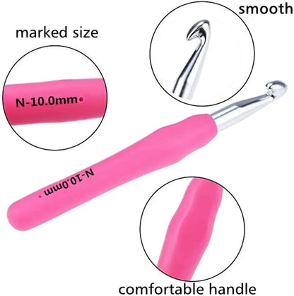Large Ergonomic Crochet Hooks Set