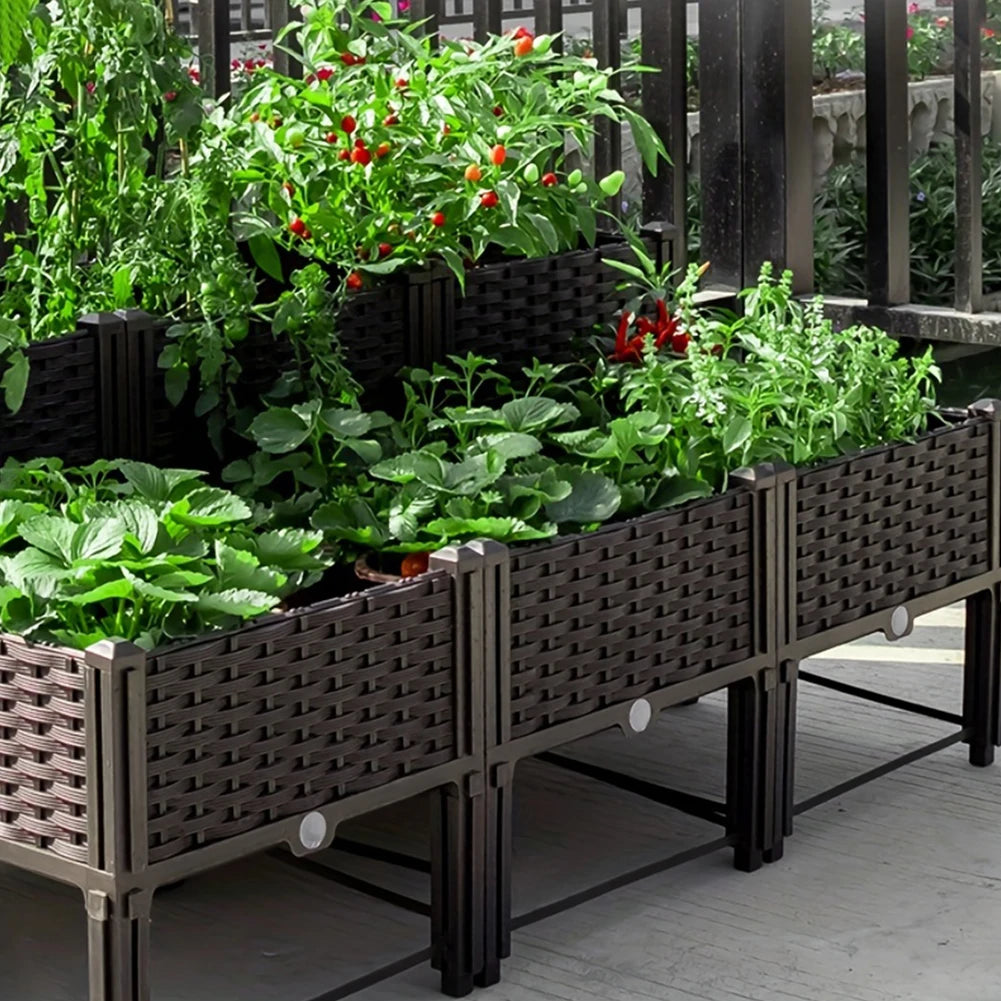 Plastic Raised Planter Box