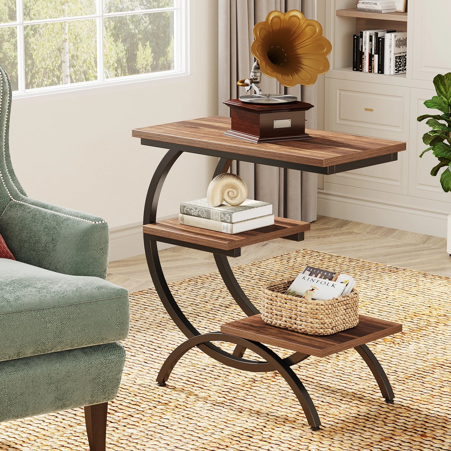 C-Shaped End Table