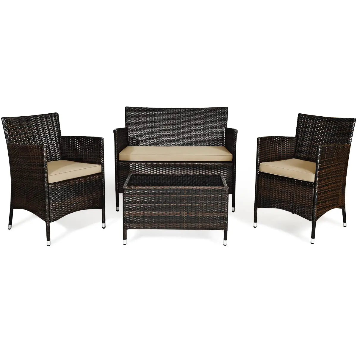 4-Piece Rattan Patio Set