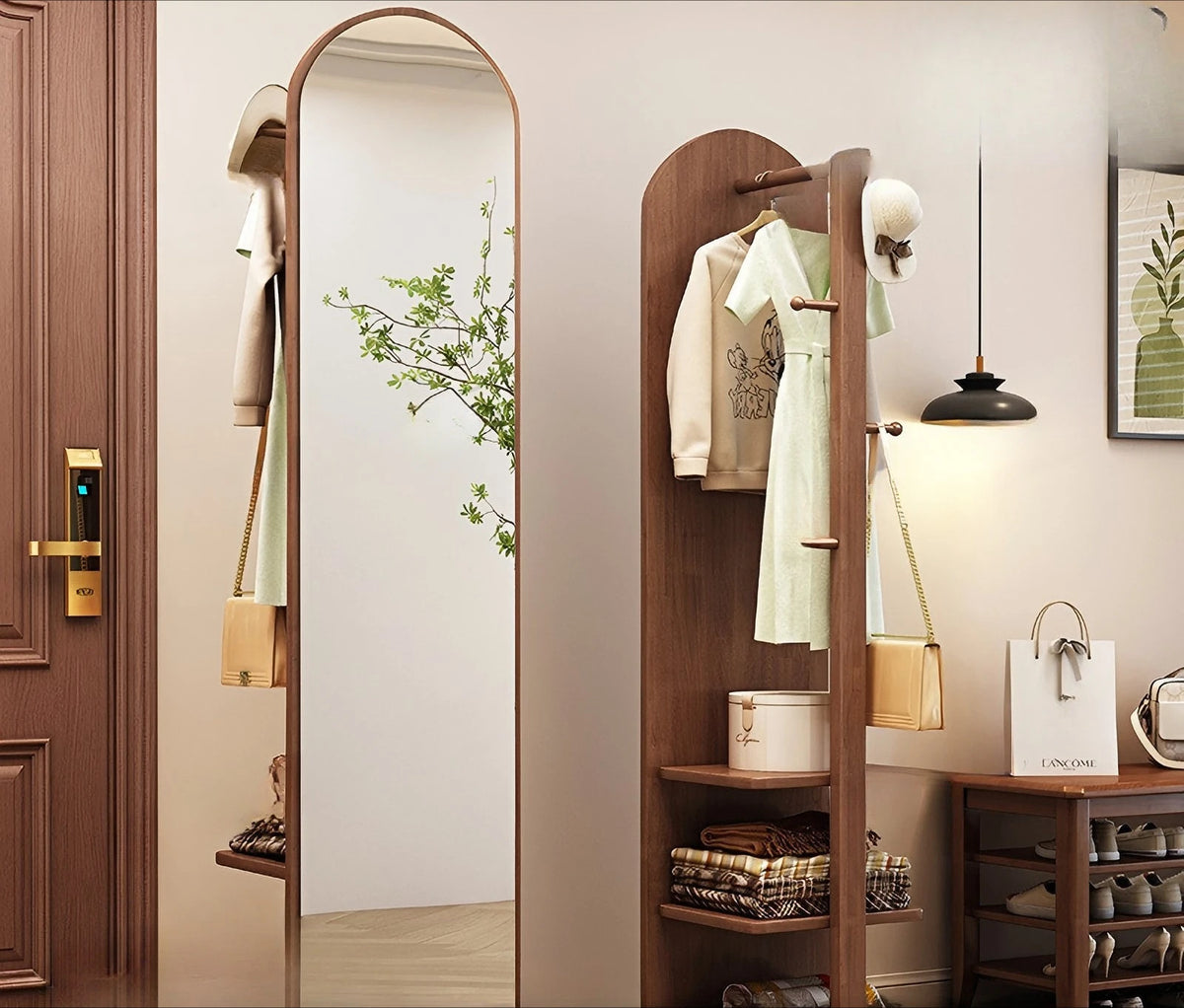 Solid Wood Floor Mirror