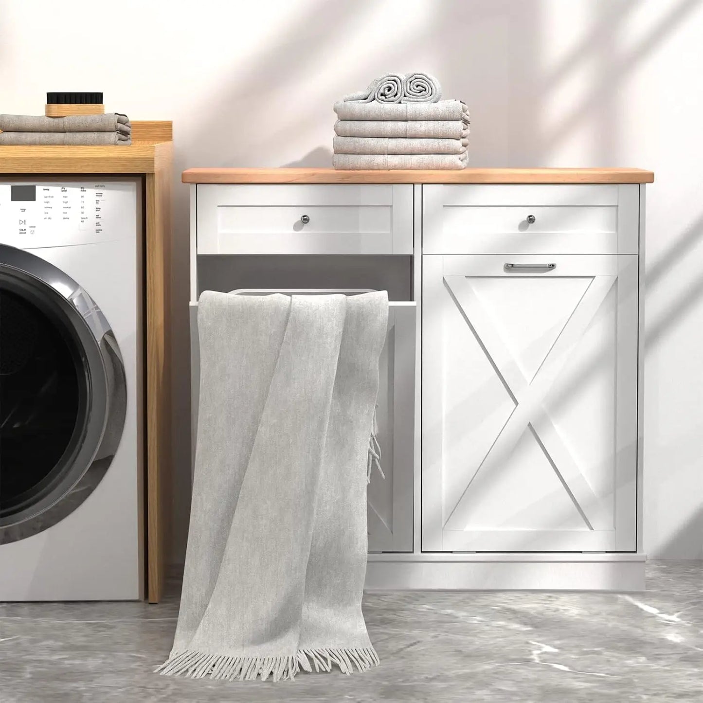 Double Tilt Out Trash Cabinet