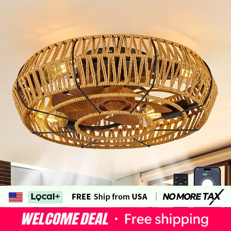 19" Caged Ceiling Fans