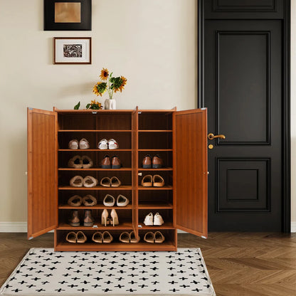 Natural Bamboo Shoe Cabinet