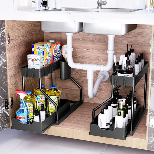 Under-sink storage rack