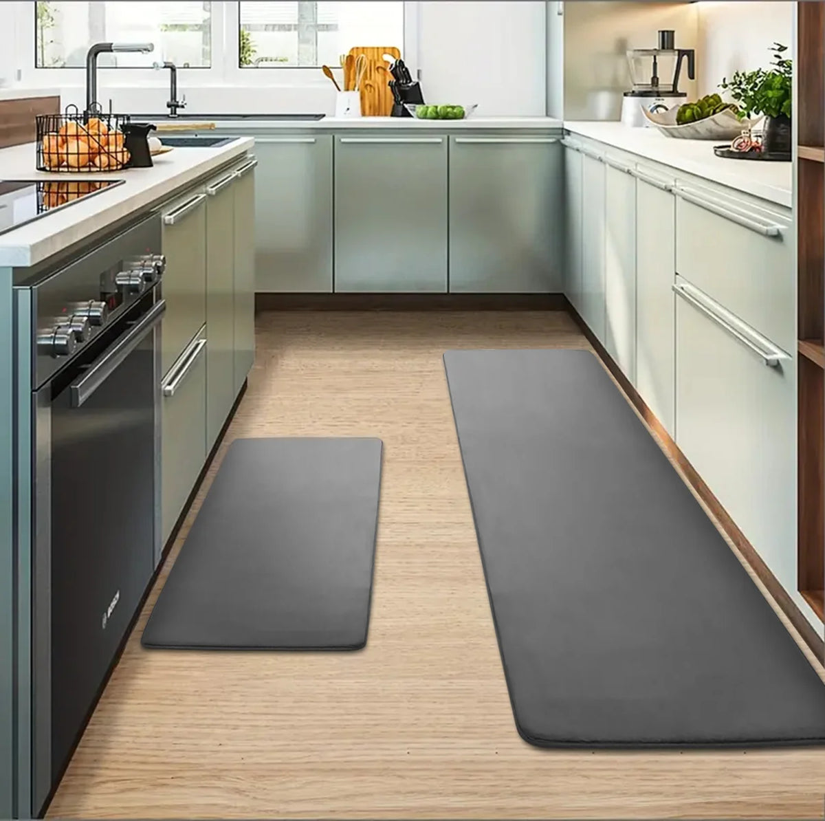 Thickened flannel kitchen floor mats