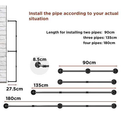 180cm Bedroom Garment  Rail