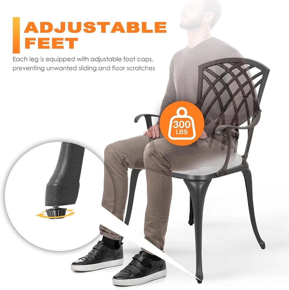 3-Piece Outdoor Cast Aluminum set
