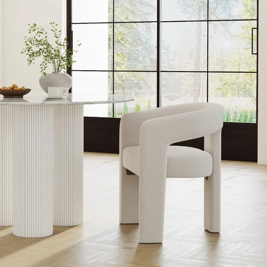 Velvet-Covered Dining Chair