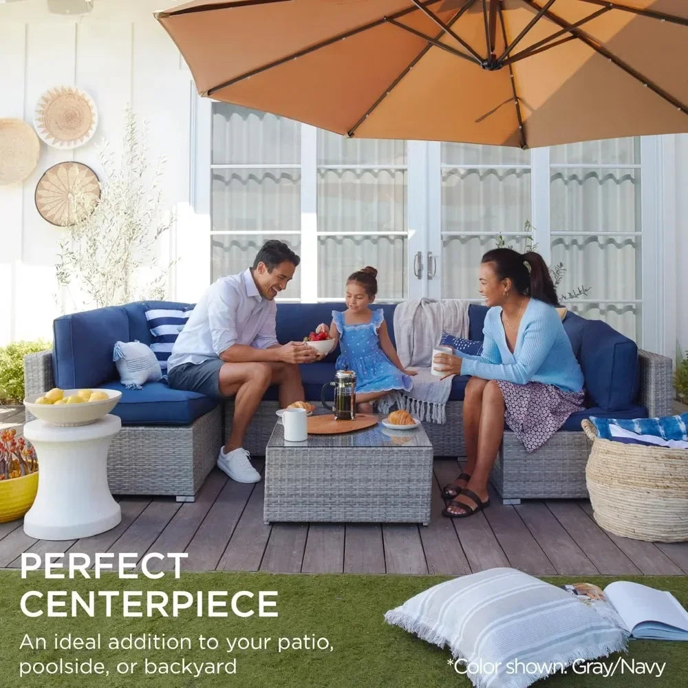 7-piece modular outdoor patio furniture