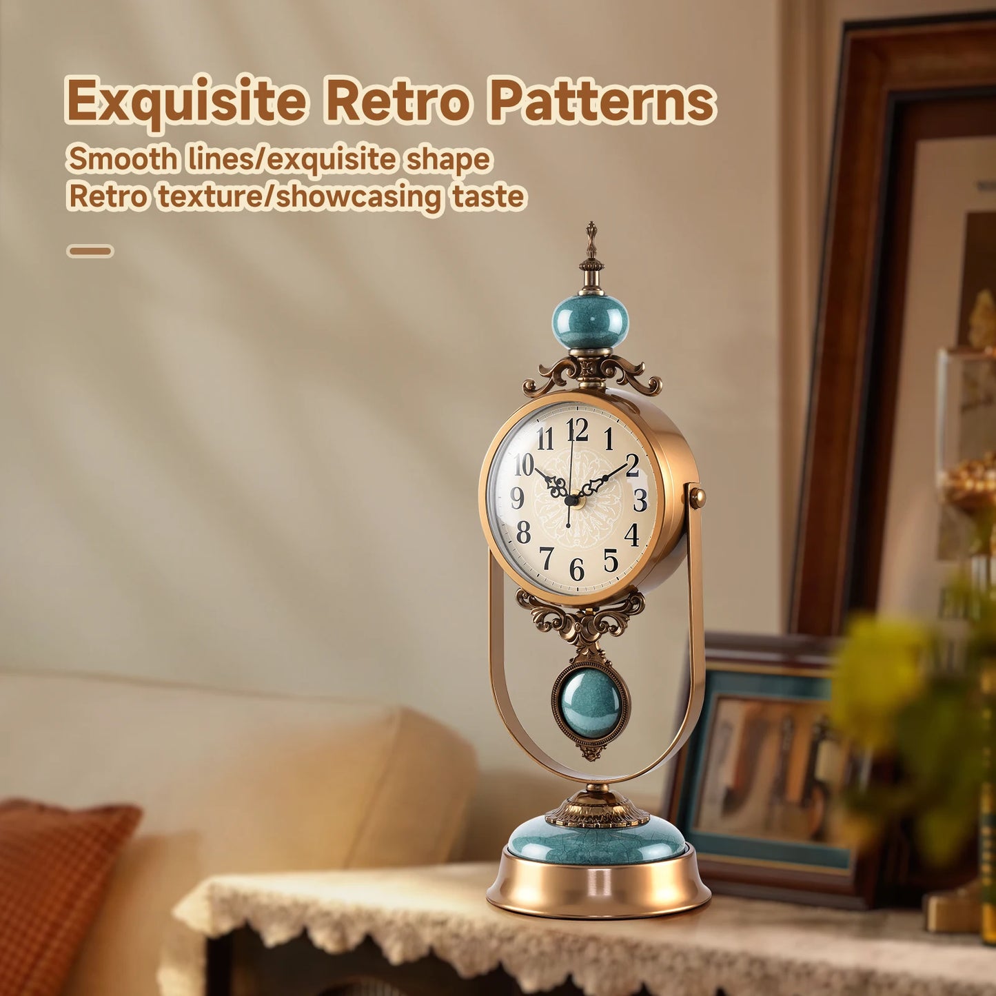 Vintage Fireplace Mantel Clock