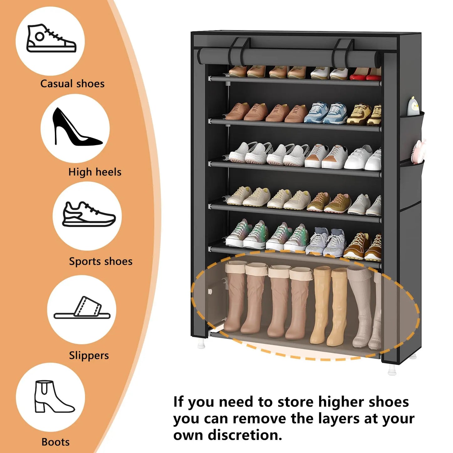 5/8/10-Tier Shoe Organizer