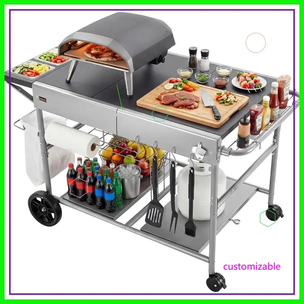 Grill Cart with Wheels
