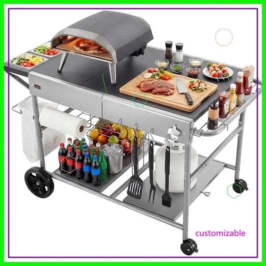 Grill Cart with Wheels