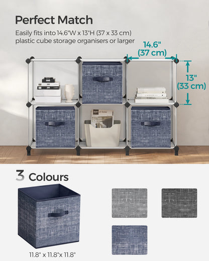 Storage Cubes, 11.8-Inch Non-Woven Fabric Bins