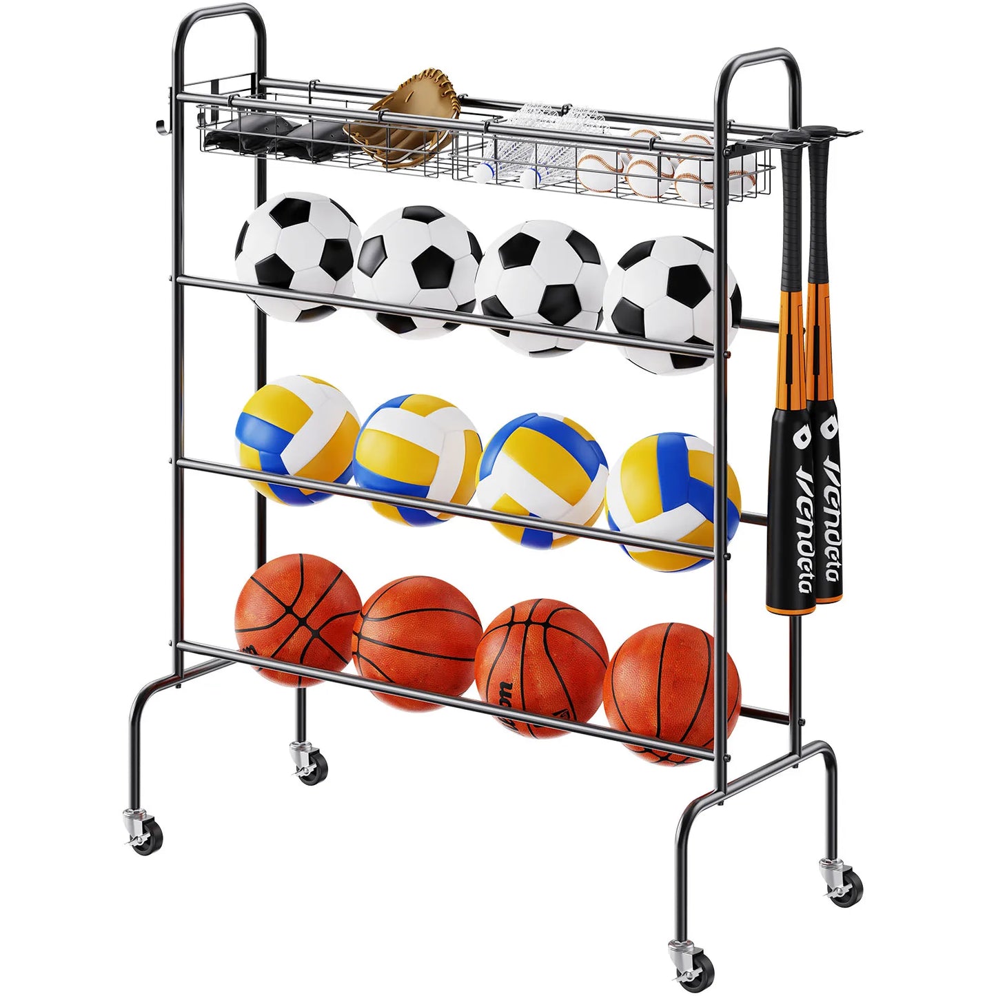 4-Layers Rolling Rack
