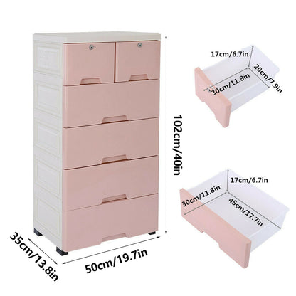 Classic 6 Drawer Plastic Dresser