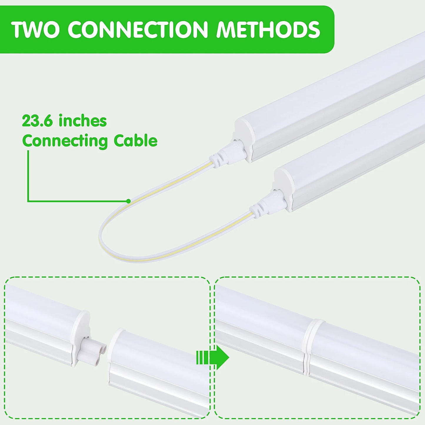(6 Pack) LED T5 Integrated Single Fixture