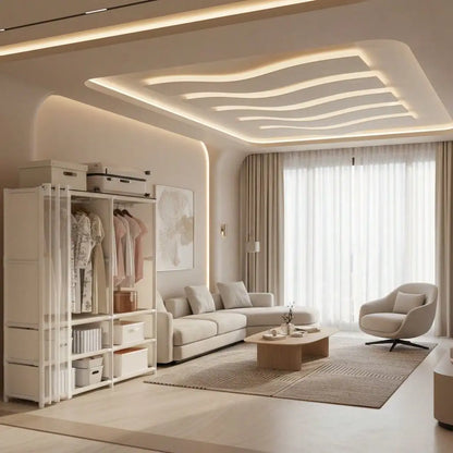57"in Portable Wardrobe Closet