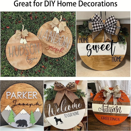 5 Pack Round Wood Circles for Crafts