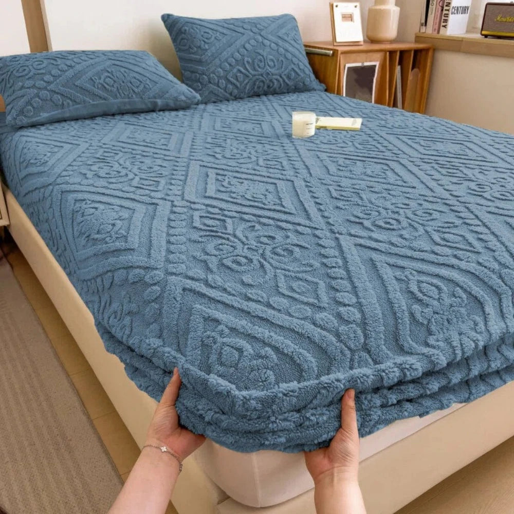 Plush Embossed Fitted Sheet