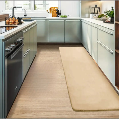 Thickened flannel kitchen floor mats