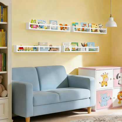 32 Inch Floating Bookshelves Set of 4