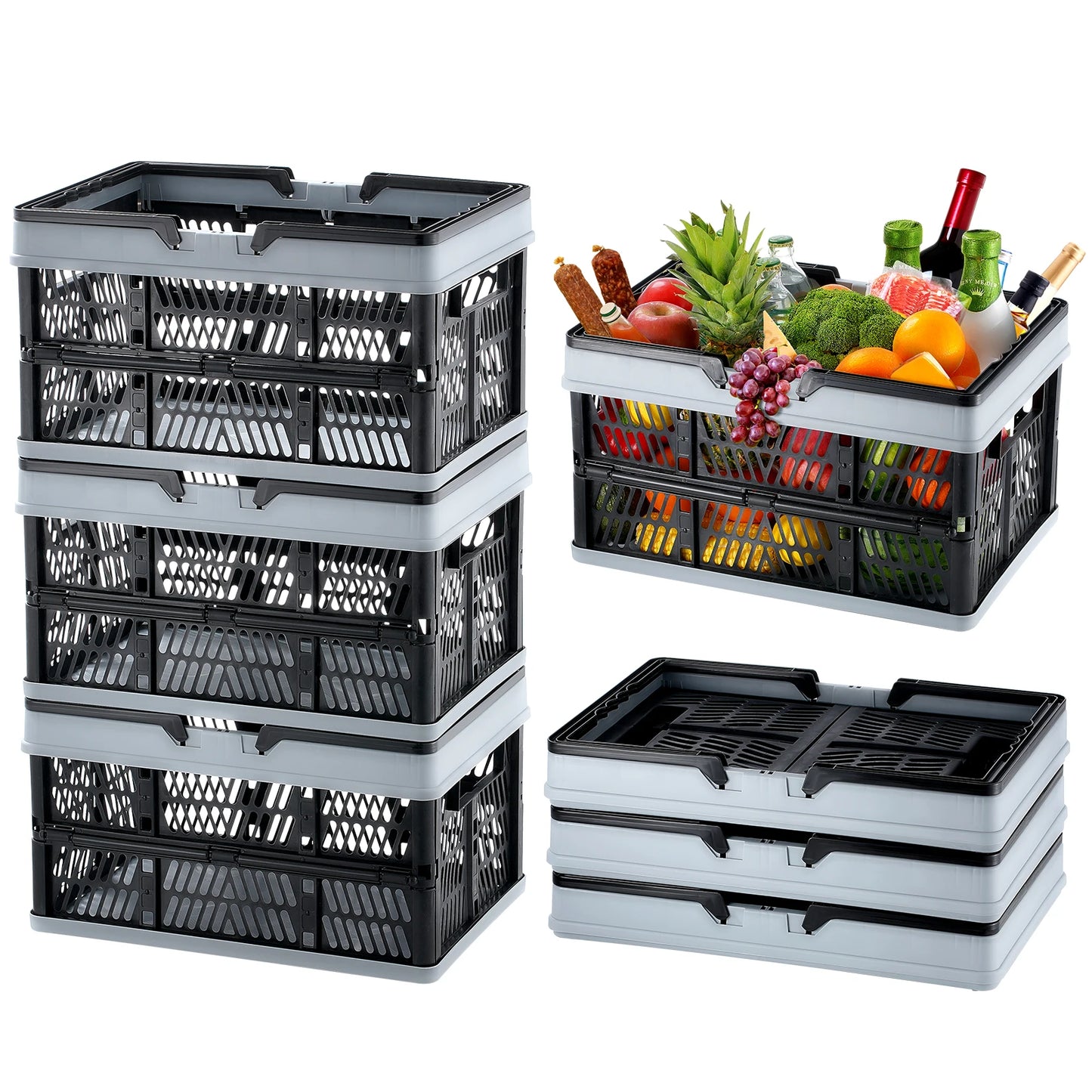 3pcs Foldable Storage Basket Collapsible