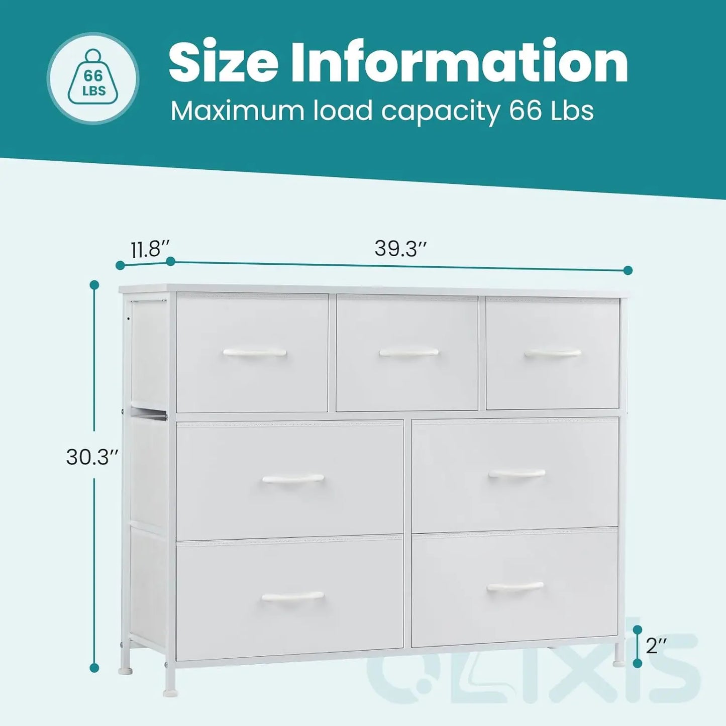 Dresser for Bedroom, 7 Storage Drawers