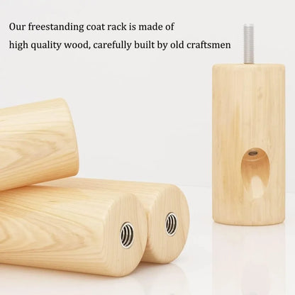 Wooden Tree Coat Rack Stand