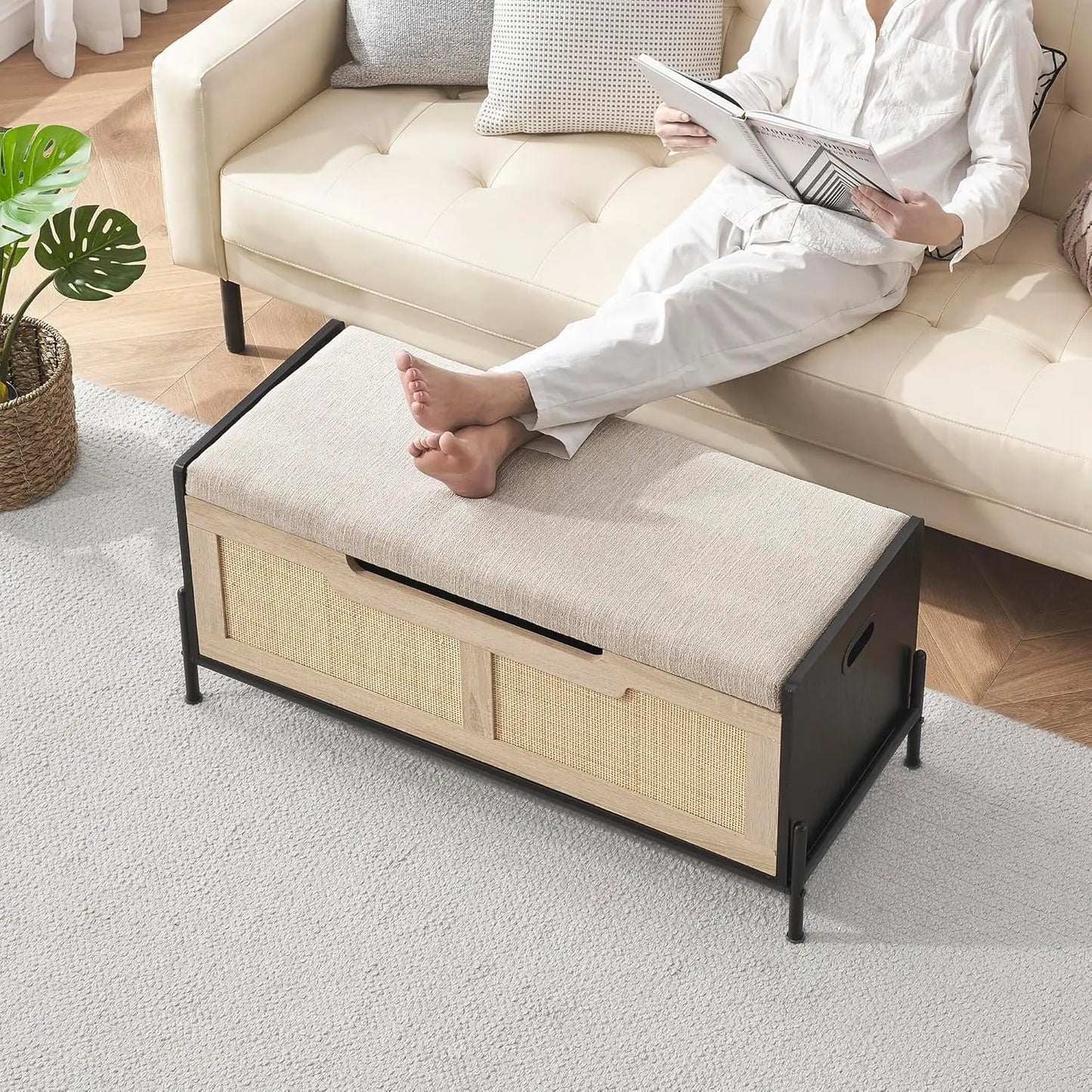 Storage Bench with Cushion