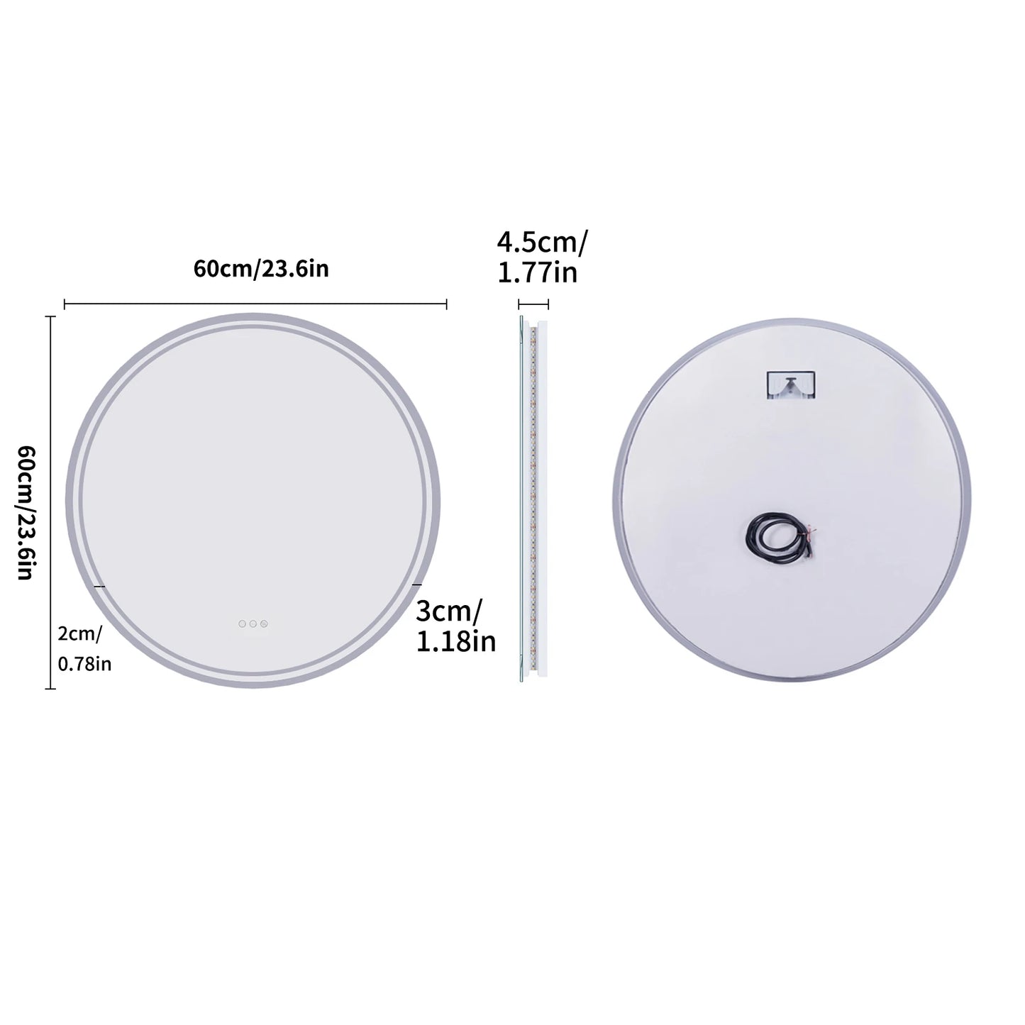 Intelligent Illuminate Round Mirror