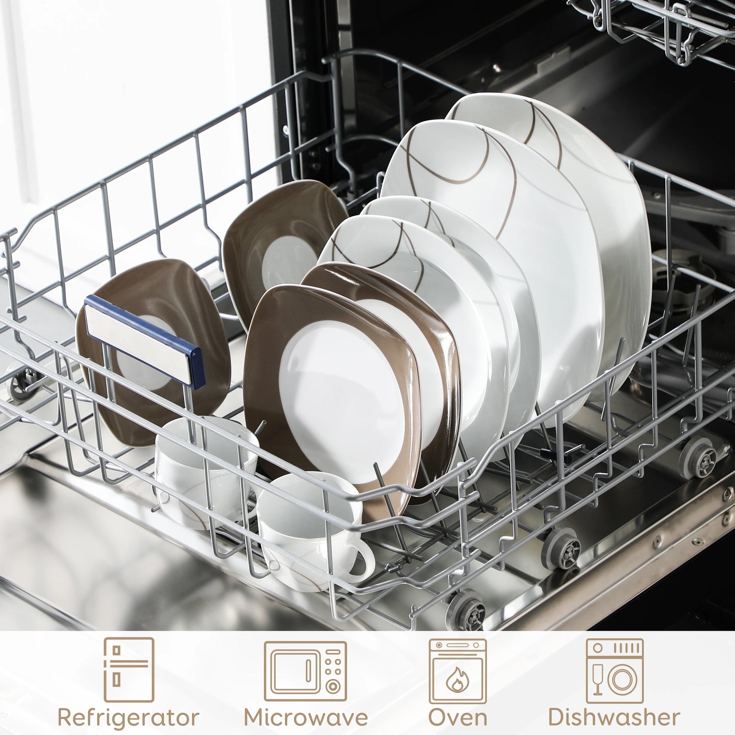 30-Piece Porcelain Ceramic Kitchen Set