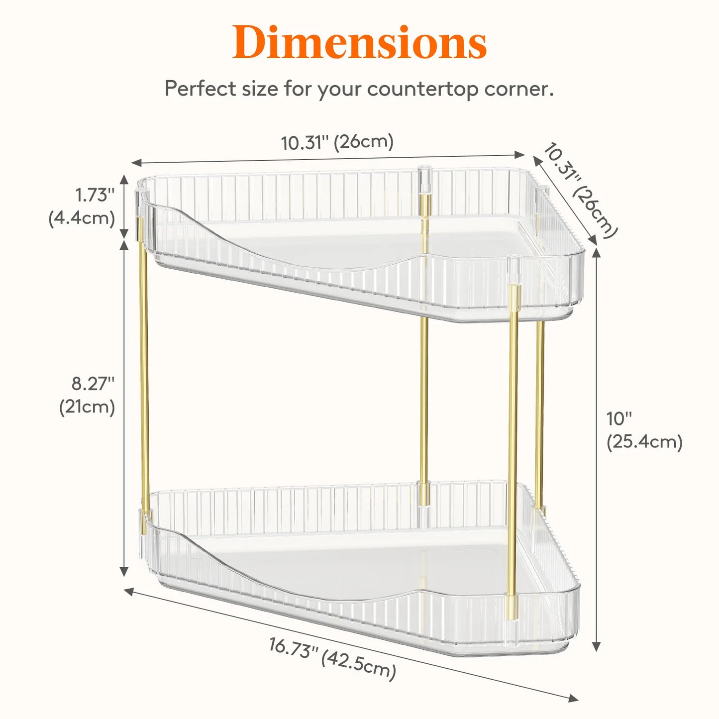 Corner Bathroom Counter Organizer