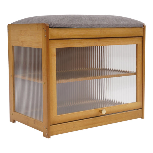 2-Tier Shoe Bench with Cushion