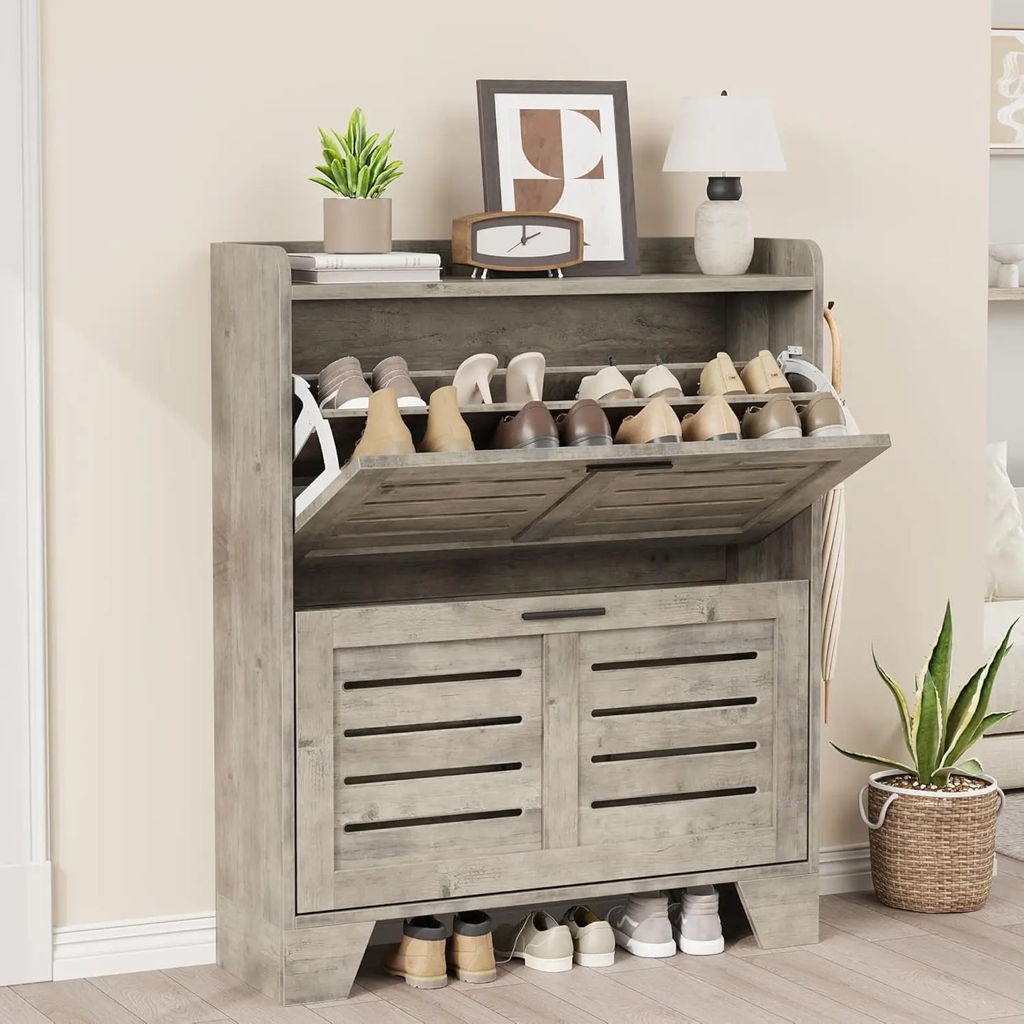 Narrow And Slim Shoe Cabinet Organizer