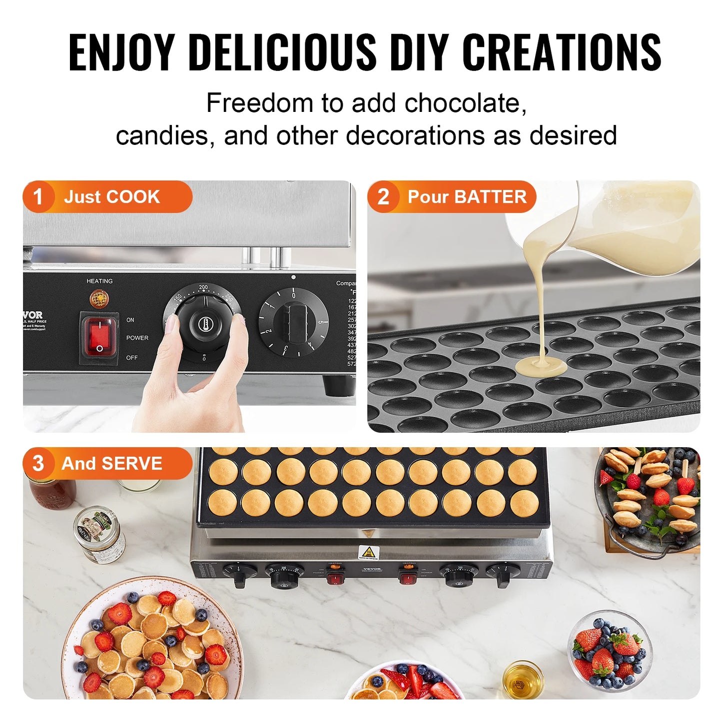 50Pcs Mini Dutch Pancake Maker