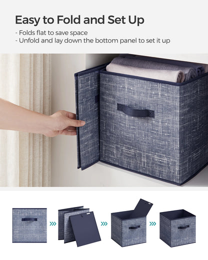 Storage Cubes, 11.8-Inch Non-Woven Fabric Bins