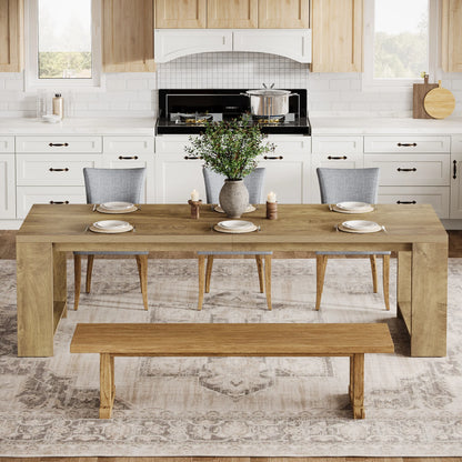 86.61-Inch Dining Table for 6-8 People
