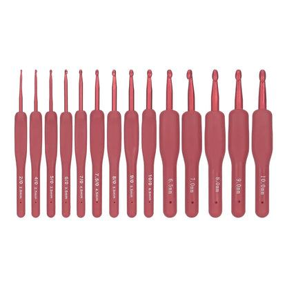 14pc Red Knitting & Weaving Tool Set